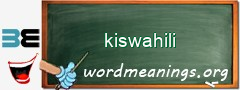 WordMeaning blackboard for kiswahili